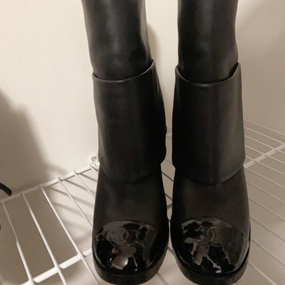 Chanel Ankle Boots 6.5 Black